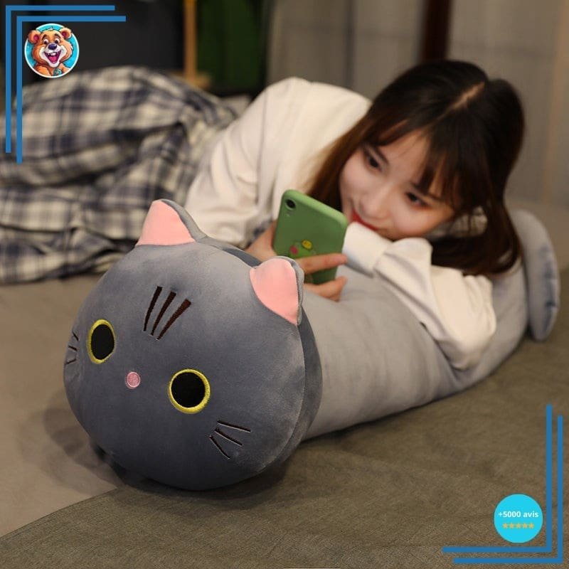 Doudou chat gris ultra mignon – Image 2