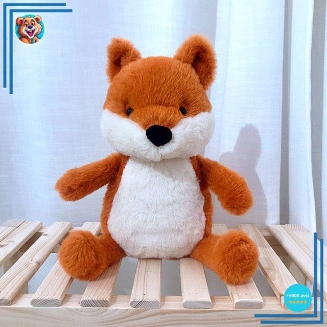 Compagnon renard en peluche doux, mignon et attachant