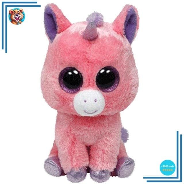 Peluche TY Licorne Rose