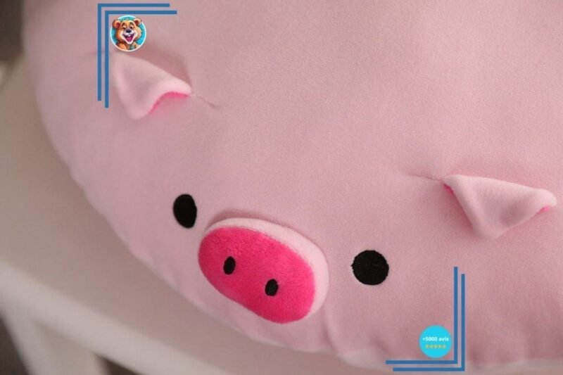 Coussin cochon au groin tout rose – Image 3