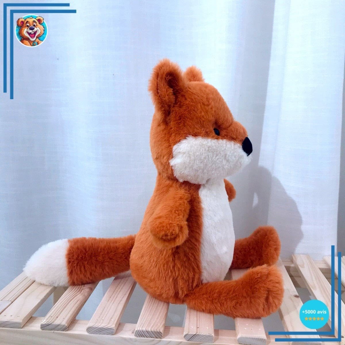 Compagnon renard en peluche doux, mignon et attachant – Image 2