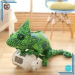 Peluche décorative caméléon de 80 cm