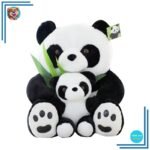 Peluche Panda Mère et Bébé Assis