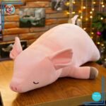 Grosse peluche cochon ultra moelleuse