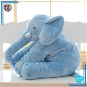Doudou éléphant bleu chou et mignon