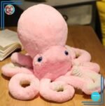 Peluche pieuvre rose trop mignonne