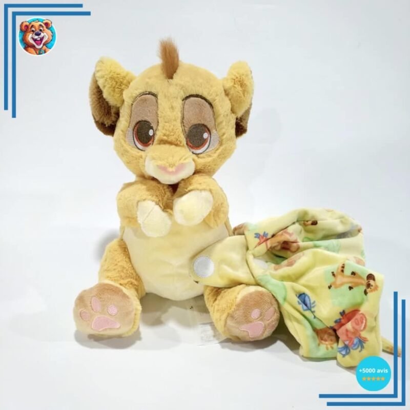 Peluche Simba dans une petite couverture – Image 3