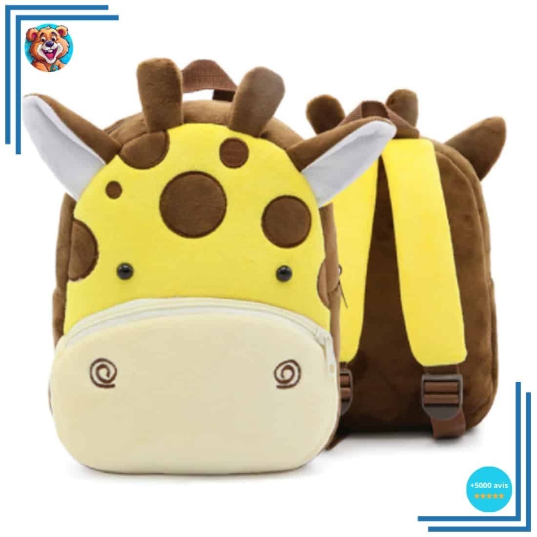 Sac à dos en peluche girafe