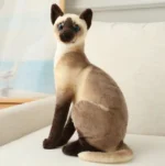Peluche chat tigré gris
