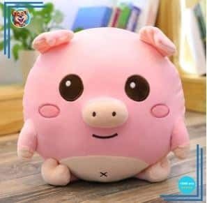 Peluche cochon timide